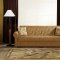 Stylish Living Room with Storage Sleeper Sofa in Mustard Fabric