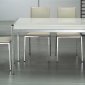 Tavolo Dining Table w/High Gloss White Top by Whiteline