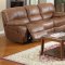 Chocolate Bonded Leather Modern Motion Loveseat & Sofa w/Options