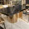 Oro Dining Table in Black High Gloss by ESF w/Options