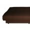 Brown Microfiber Modern Convertible Sofa Bed w/Storage