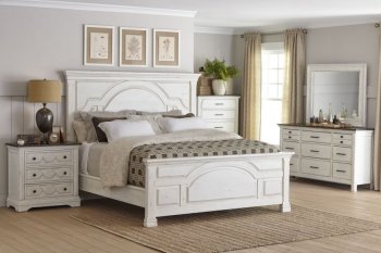 Celeste Bedroom 206461 in Vintage White by Coaster w/Options [CRBS-206461-Celeste White]