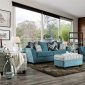 River Sofa SM4120 in Turquoise Chenille Fabric w/Options