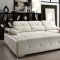 9617WHT Amare Sectional Sofa in Bonded Leather by Homelegance