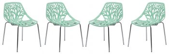 Asbury Set of 4 Dining Chairs AC16MT in Mint by LeisureMod [LMDC-AC16MT-Asbury Mint]