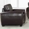 Dark Brown Bonded Leather Modern Sofa & Loveseat w/Options