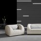 Beige Fabric Modern Living Room Sofa w/Optional Chairs