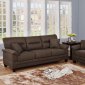 F6406 Sofa & Loveseat Set in Black Coffee Fabric by Poundex