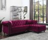 Adnelis Sectional Sofa 57315 in Red Velvet by Acme