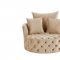 Zunyas Accent Chair AC00290 in Beige Velvet by Acme w/Swivel