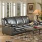 Chocolate Brown Bonded Leather Modern Loveseat & Sofa Set