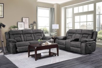 Madrona Hill Motion Sofa 9989GY in Gray by Homelegance w/Options [HES-9989GY-Madrona Hill]