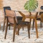 Paxton Dining Set 5Pc 122180 in Nutmeg by Coaster w/Glass Top