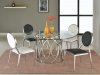 Courtney 5Pc Glass Dining Table & 4 Lisa Chairs by Chintaly