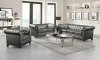 Roy Sofa 551091 in Gunmetal Leatherette by Coaster w/Options