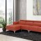 Slate Sectional Sofa in Orange Leather by Beverly Hills