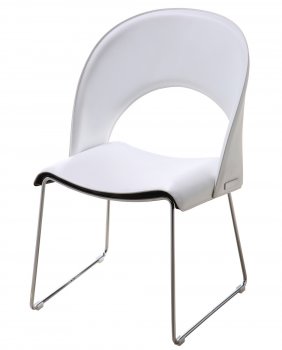 Mory Dining Chairs Set of 2 White or Black - Whiteline [WLDC-Mory]