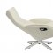 Maya Chair & Ottoman in White Leather by J&M Furniture