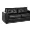 Iron Black Bonded Leather Stylish Living Room w/Tufted Accents