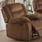 Jacinta Motion Sofa 51405 in Coffee Padded Suede by Acme