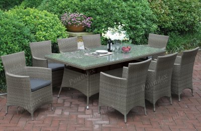 223 Outdoor Patio 9Pc Table Set by Poundex w/Options