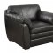 Midtown Sofa & Loveseat in Black Leather Match w/Options