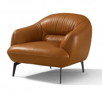 Leonia Chair LV00939 in Cognac Leather by Mi Piace [MPAC-LV00939 Leonia MI Piace]