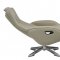 Maya Chair & Ottoman in Gray Leather by J&M Furniture