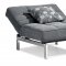 Gray Microfiber Convertible Sleeper Sofa with Split Back