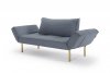 Zeal Sofa Bed in Light Blue w/Brass Legs by Innovation