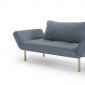 Zeal Sofa Bed in Light Blue w/Brass Legs by Innovation