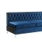 Jaszira Sectional Sofa 6Pc 57340 in Blue Velvet by Acme