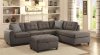 Stonenesse Sectional Sofa 500413 in Grey Fabric Coaster