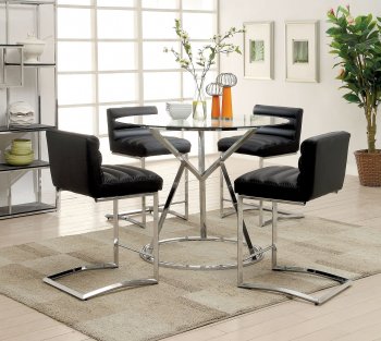 Livada II CM3170RPT 5PC Counter Height Dinette Set in Chrome [FADS-CM3170RPT-Livada II]