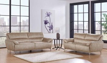 U9921A Sofa in Cream Fabric by Global w/Options [GFS-U9921A]