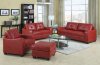 G600 Sofa & Loveseat in Red Bonded Leather w/Options by Glory