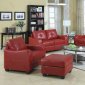 G600 Sofa & Loveseat in Red Bonded Leather w/Options by Glory