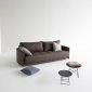 Crescent D.E. Sofa Bed by Brown in Innovation w/Chromed Legs