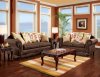 Branford SM7620 Sofa Brown Leatherette &Tan Fabric w/Options