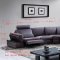 445 Motion Sectional Sofa Brown Leather by ESF w/Power Recliner