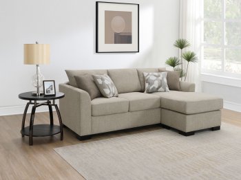 Storey Sleeper Sectional Sofa 504778 in Camel Fabric by Coaster [CRSB-504778 Storey]