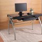 Network 4865 Computer Desk by Homelegance in Metal & Glass