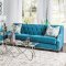 Celeste SM2226 Sofa in Azure Blue Fabric w/Options