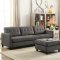 Ceasar Sectional Sofa Set 53315 in Gray Fabric by Acme w/Chair