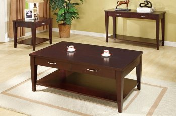 Dark Espresso Coffee, Console & End Table Set w/Storage Drawers [PXCT-F6190]