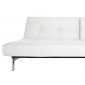 White, Black or Chocolate Leatherette Modern Split-Back Sofa Bed