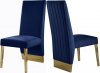 Porsha Dining Chair 755 Set of 2 Navy Velvet Fabric by Meridian