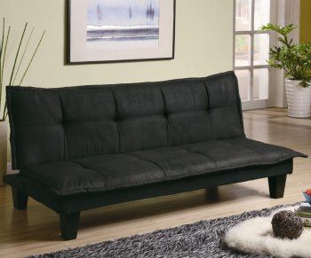 Black Fabric Modern Stylish Casual Convertible Sofa Bed [CRSB-300238]