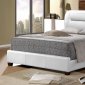 B133 Upholstered Bed in White Leatherette