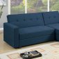 F7895 Adjustable Sectional Sofa in Blue Fabric by Boss